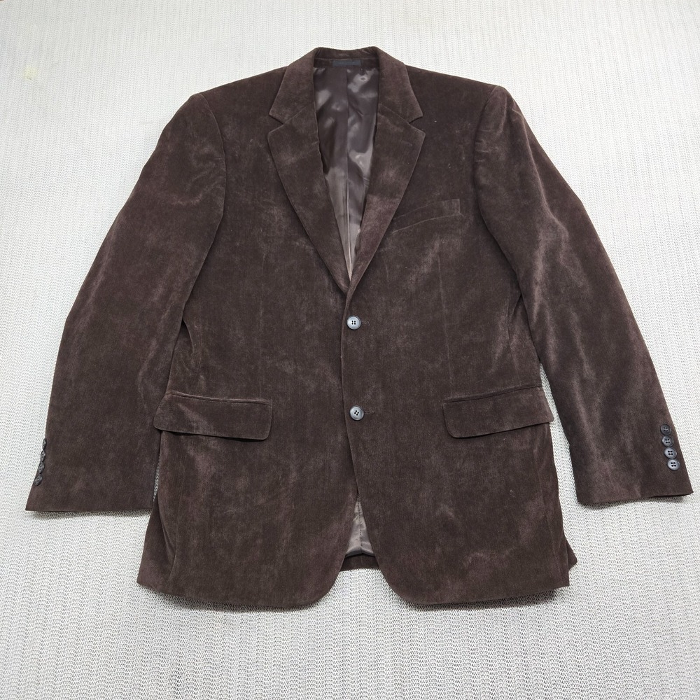 Andrew Fezza Blazer Mens 40R Brown Micro Corduroy Sport Coat
